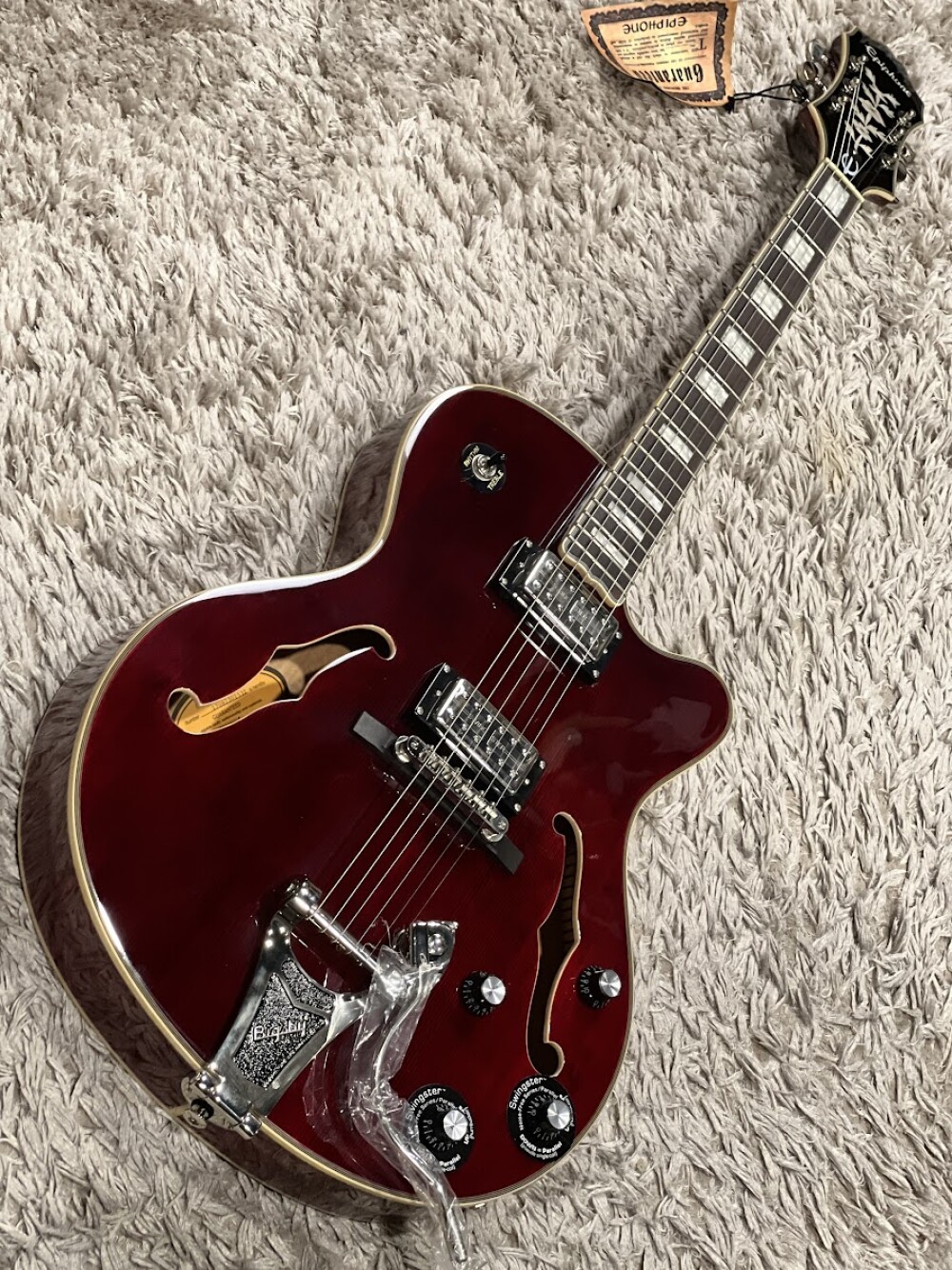 Epiphone Emperor Swingster Hollowbody with Rosewood Neck in Wine Red